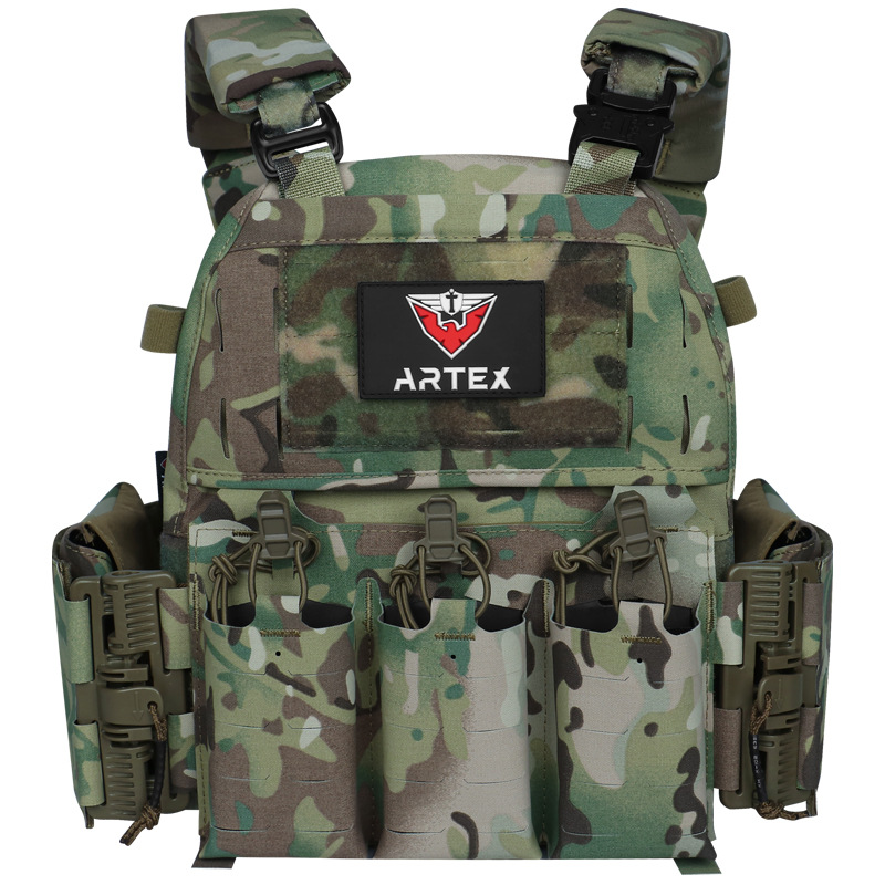 Artex8315 chaleco táctico multifuncional al aire libre 500D nylon laser Quick desmontar molle chaleco impermeable y resistente al desgaste