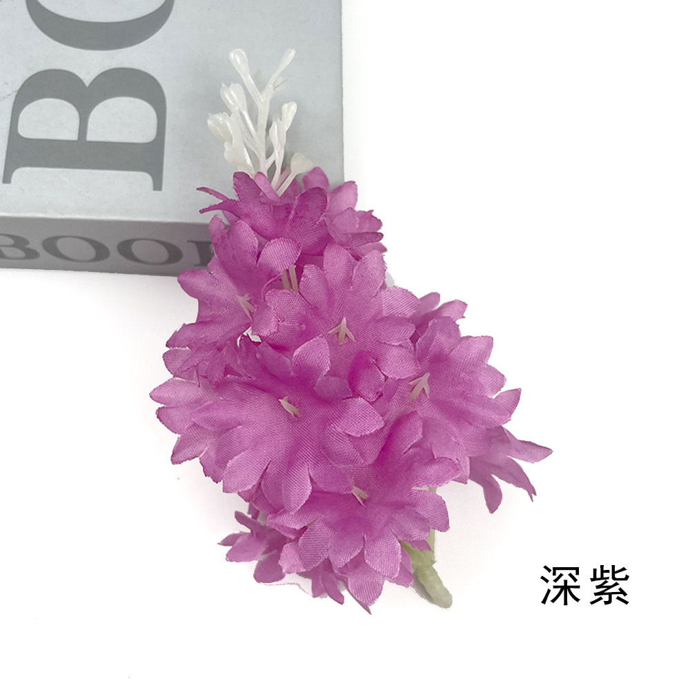 Simulación de flores de hintión flor de lavanda flor artificial DIY accesorios de flores de pinzas minorías paquete de material de tocado