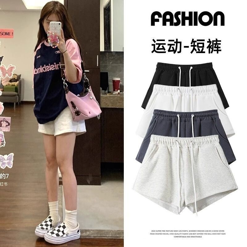 Korean Style A-Line Shorts 2026 Casual Three-Quarter Sports Shorts for Women, Summer Loose Wide-Leg Pants, Hot-Selling Item Korean Style A-Line Shorts 2026 Casual Three-Quarter Sports Shorts for Women, Summer Loose Wide-Leg Pants, Hot-Selling Item