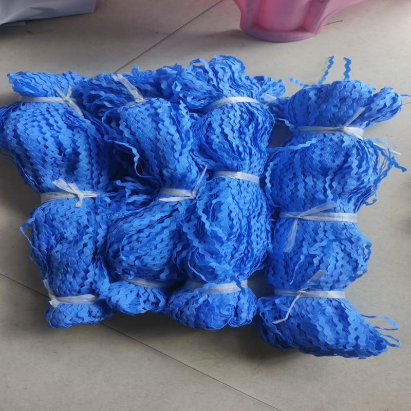 Cinta de polipropileno con diseño de ondas en forma de S, en stock, para accesorios de ropa hechos a mano, cinta marinera, encaje decorativo para cortinas de sofá.