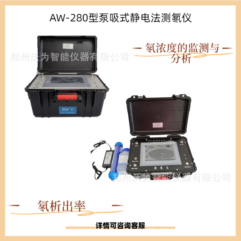 泵吸式静电法测氡仪 氡浓度分析监测  静电法测氡 AW-280型