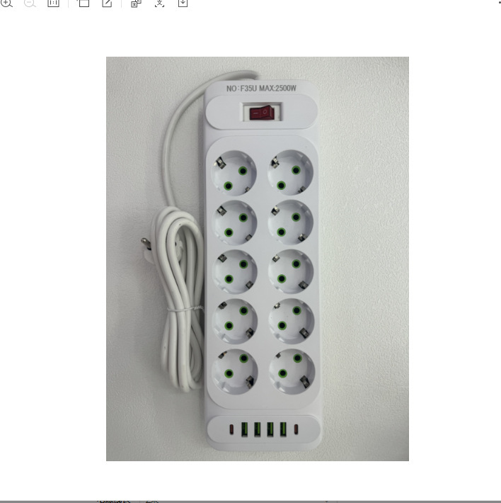 Enchufe EUROPE F35U salida USB de carga EUROPE TYPE-C enchufe Amazon EUROPE suministro de línea