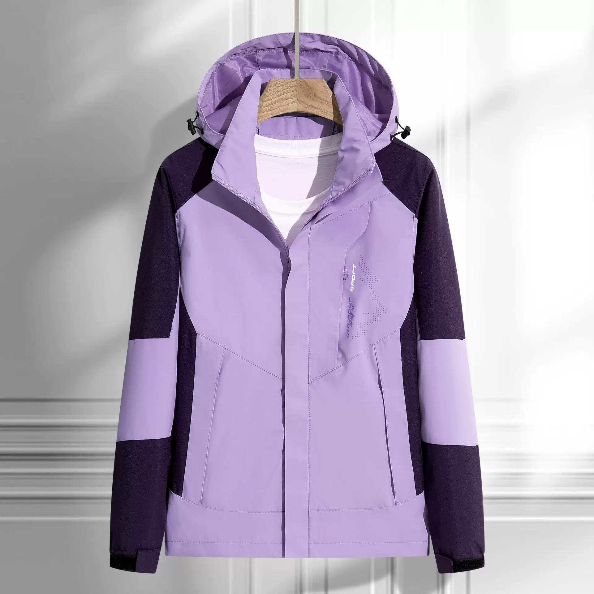 冲锋衣女2025新款春秋可拆卸单层防风防水户外登山服情侣潮牌外套