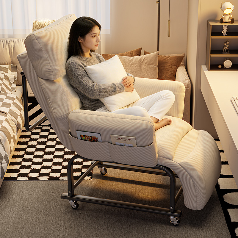 Lazy Dormitory Sofa Chair, Male Student Gaming Chair, Comfortable Long-Sitting Computer Chair, Student Sitting and Reclining Dual-Use Backrest Recliner