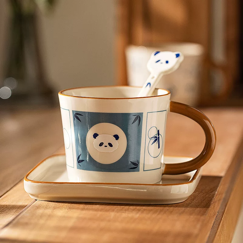 Кружка Mototo Panda, керамическая, для дома, для пары, водная/завтрачная/кофейная