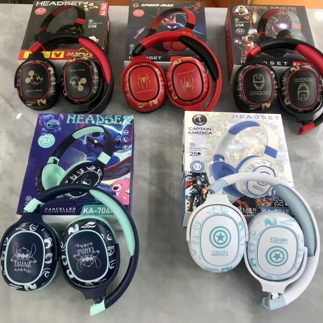 (Cross-border trading), gaming headphones, cartoon foldable earplugs, bluetooth, 706 series