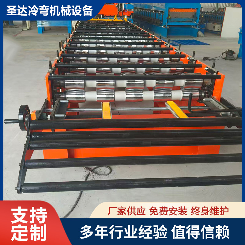 Manufacturer Customized Tile Press Machine for Color Steel 760 Glazed Tiles, Cold Bending Forming Machine, Fully Automatic Glazed Tile Press Machine