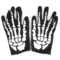 Euro-American Punk Skull Gloves with Claw-Like Finger Joints—Perfect for Halloween Carnival Fun and Performance-Style Short Ghost Gloves