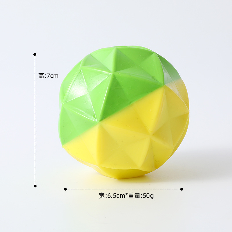 Fábrica en stock al por mayor Pipi Tao TPR diamante colorido bola perro juguete Amazon perro entrenamiento molar mascota juguete