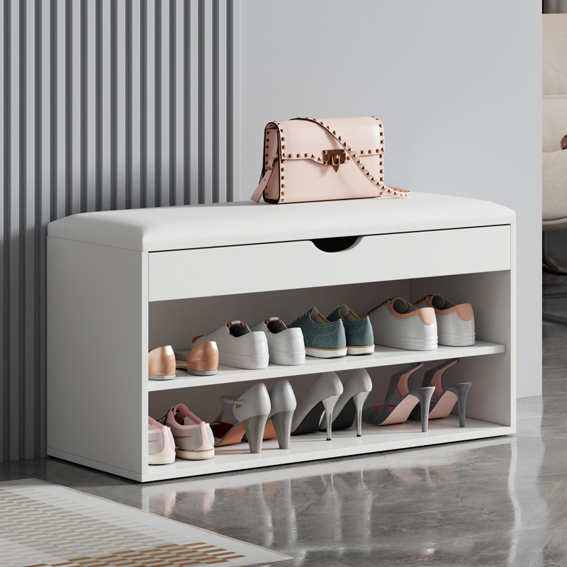Fábrica directa taburete de zapatos puerta doméstica se puede sentar en el taburete de zapatos integrado en el hogar de zapatos modernos tipo bolsa flexible para usar zapatos image 6