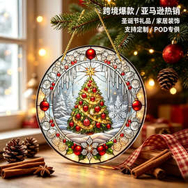 跨境万圣节爆款摆件 圣诞节礼品圣诞树挂饰家居装饰亚克力挂件D制