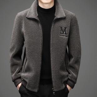 Men's Sheep Coat Winter Casual Lapel Dad's Fur Jacket Fashion Warm Fur One Men's Wear