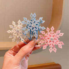 アナと雪の女王の花のカードの新型の子供のヘアピンの艾莎の王女の髪飾りの女の子の側は女の子のクリップを挟みます。