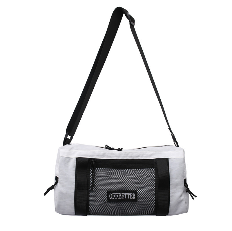 跨境日系网兜工装单肩包2021新款复古时尚男女学生斜跨包轻便能装