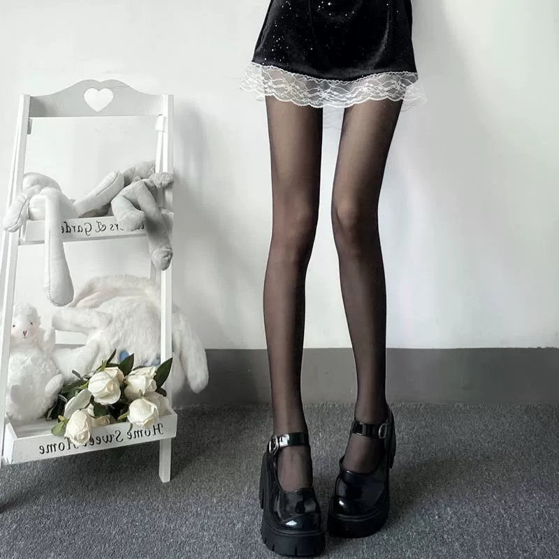 Прозрачные колготки Lolita, белые прозрачные летние тонкие колготки, one size