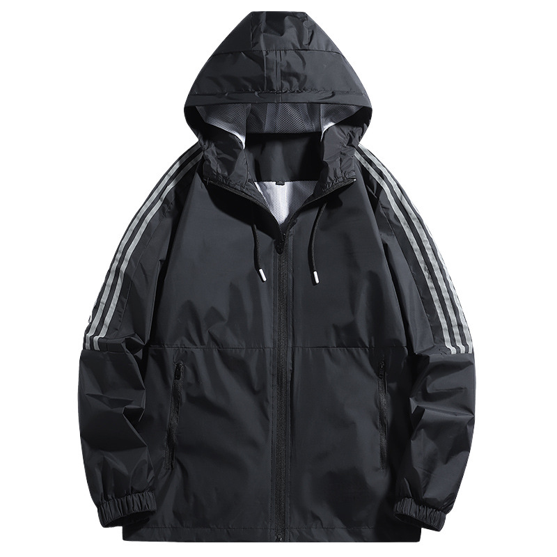 Tejido de nylon de alta calidad chaqueta deportiva chaqueta con capuz para hombre abrigo delgado al aire libre chaqueta casual para hombres image 5