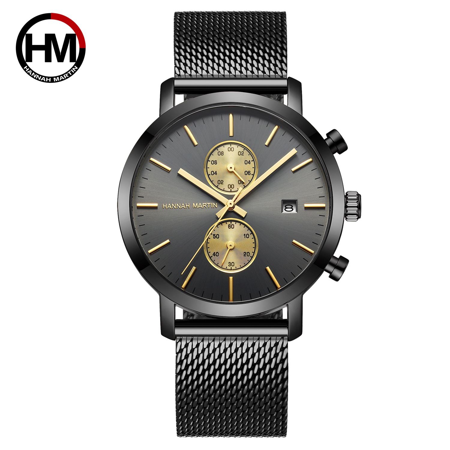 Popular 2024 Hot Selling Hannah Martin Calendar Multi Functional Men's Watch Business Leisure Waterproof Quartz Watch_voghion.com