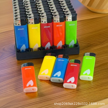 新海恒流阀电子明火打火机创意可充气塑料防爆打火机印字广告logo