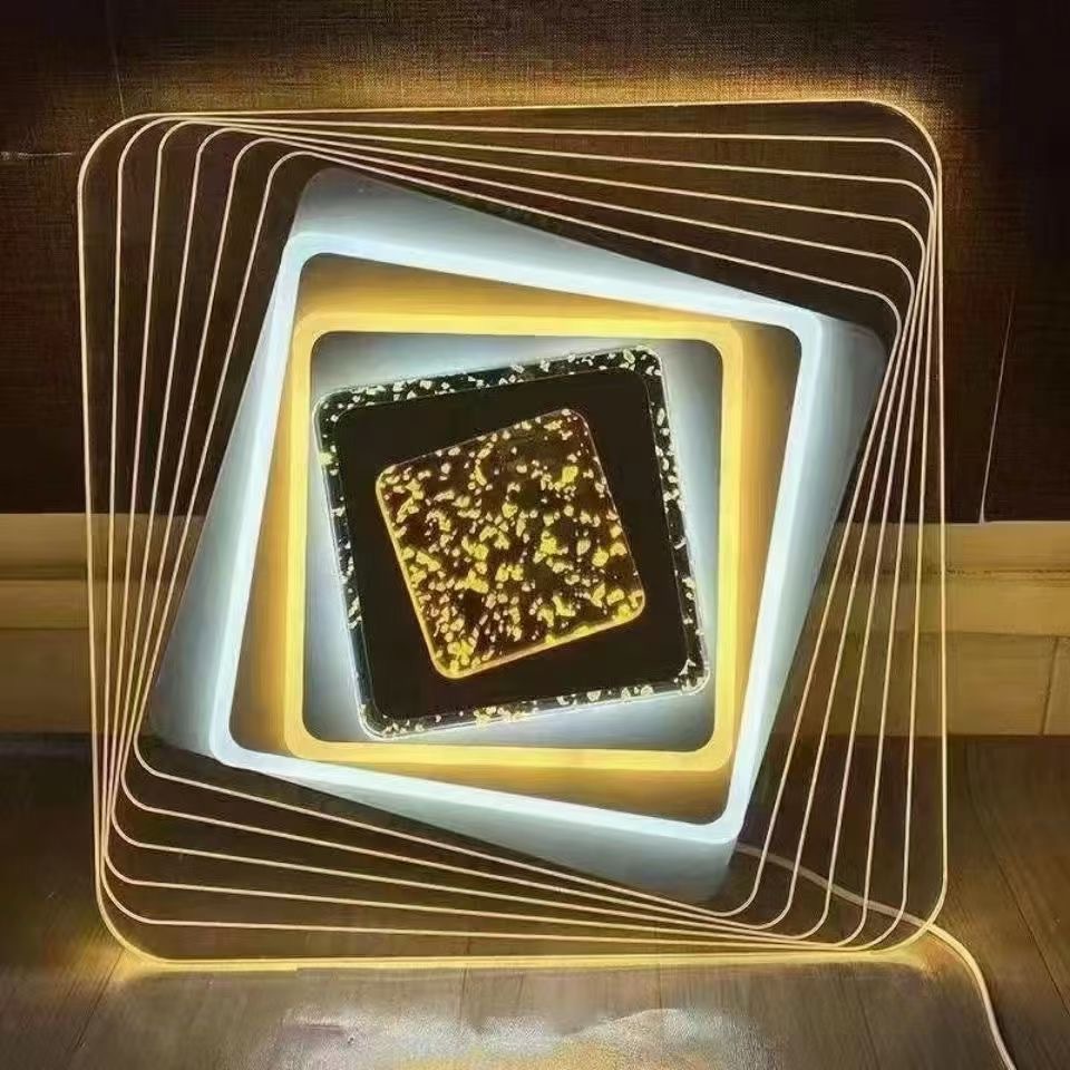 Foreign Trade Export Transparent Acrylic Living Room Bedroom Ceiling Lamp Cross-Border E-Commerce Ancient Town Source Factory Lamp Direct Sales