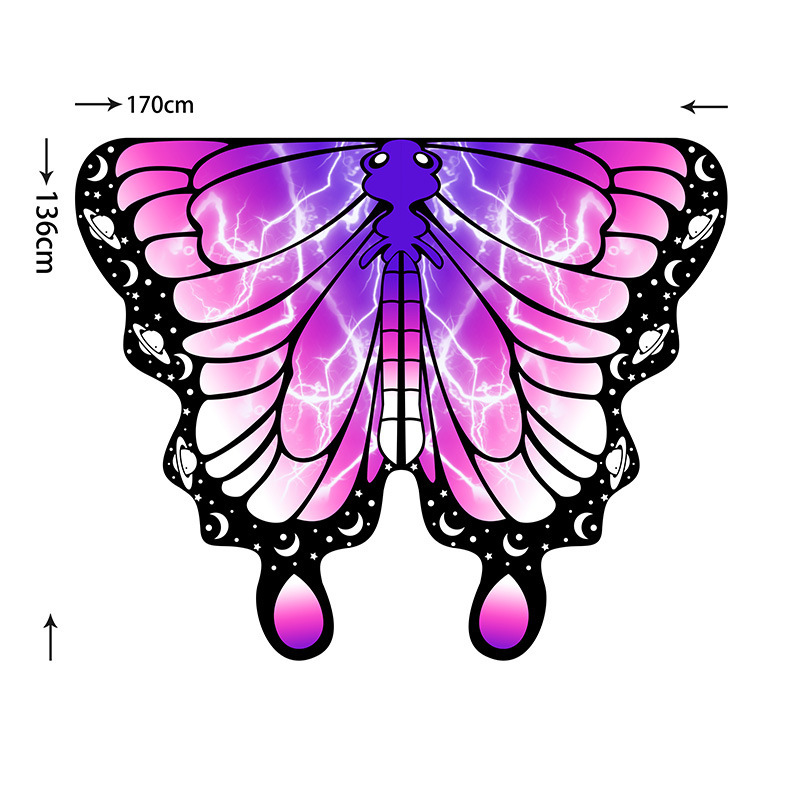 Capas de mariposa comercio exterior transfronterizo capas de mariposa Halloween decoración de danza colorida alas de mariposa al por mayor