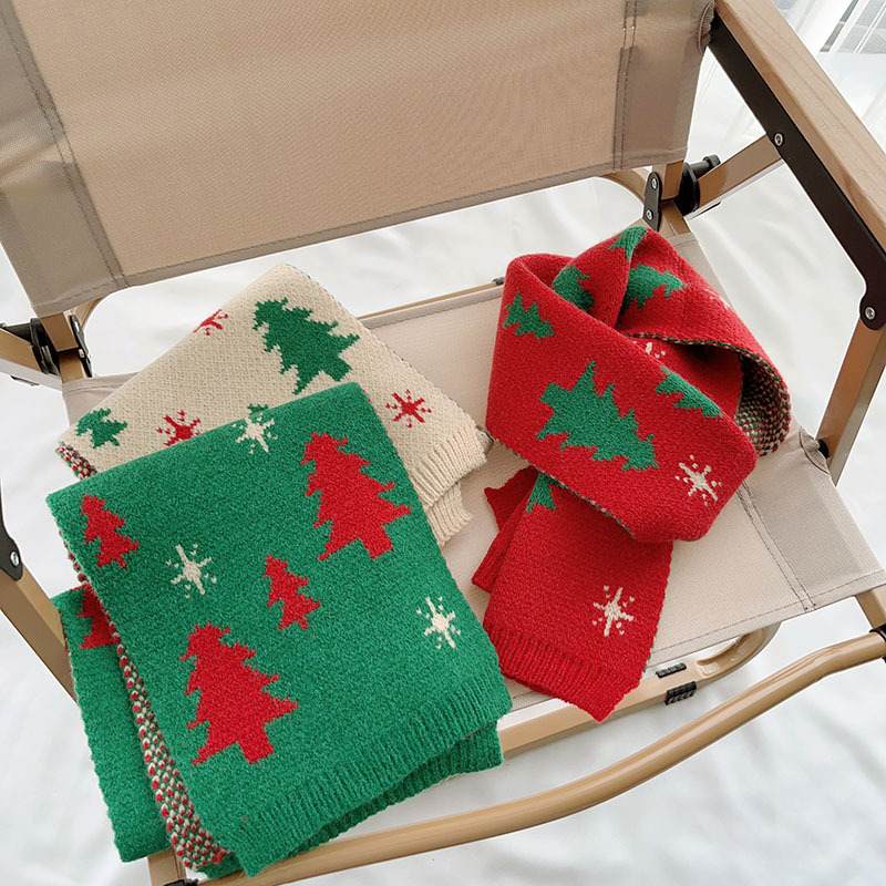 Cadeau de Noël Écharpe pour enfants Écharpe coupe-vent épaisse et chaude pour bébé garçon et fille_voghion.com