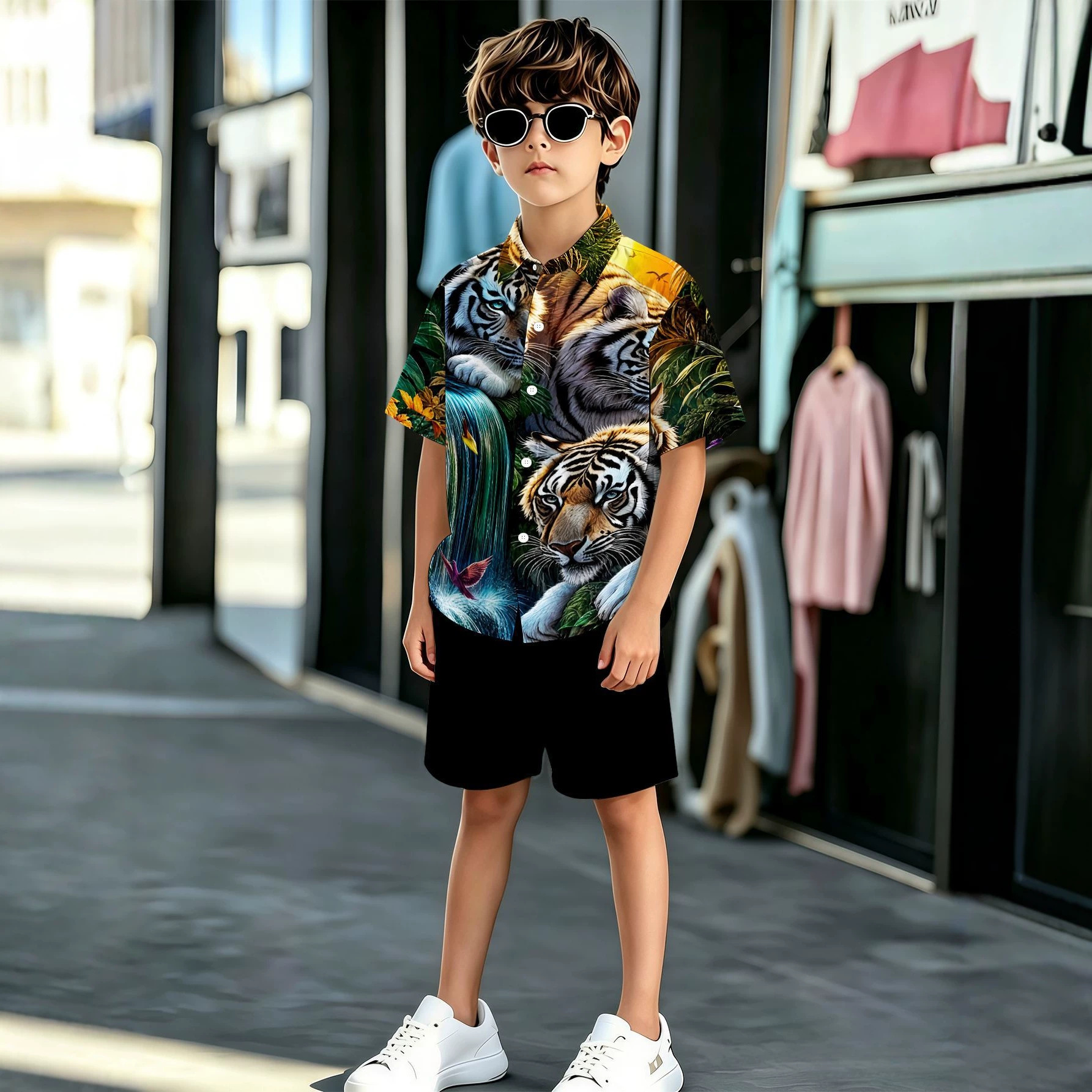 New Of Diverse 3D Printed Patterns For Older Boys' Shirts And Shorts, Direct From The Factory,_voghion.com