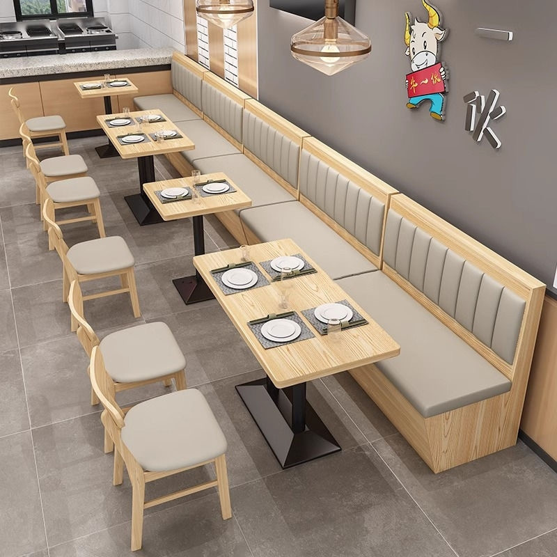 Modern booth seating for restaurants, cafes, milk tea shops, wall-mounted dining areas, hot pot restaurants, Western restaurants, barbecue shops, Chinese restaurants, commercial use