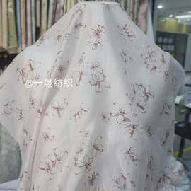 曲天丝活性印染夏季轻薄布料天丝涤绉感旗袍汉服连衣裙服装面料