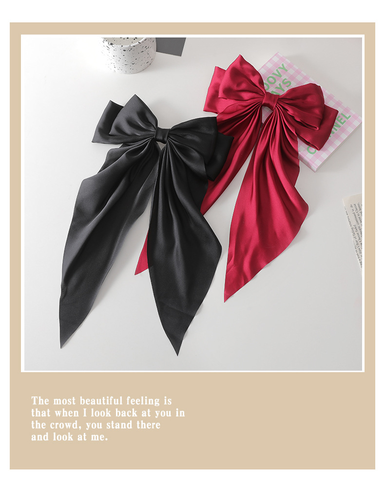 丝绸蝴蝶结发夹