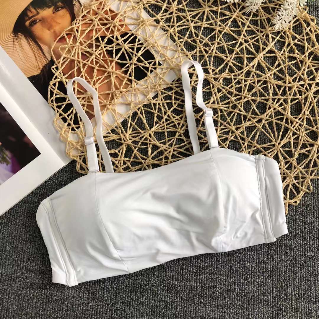 Nueva celebridad en línea chica en vivo empuja hacia arriba la ropa interior tubo superior anti-exposición de una pieza sin costuras empuja hacia arriba el sujetador