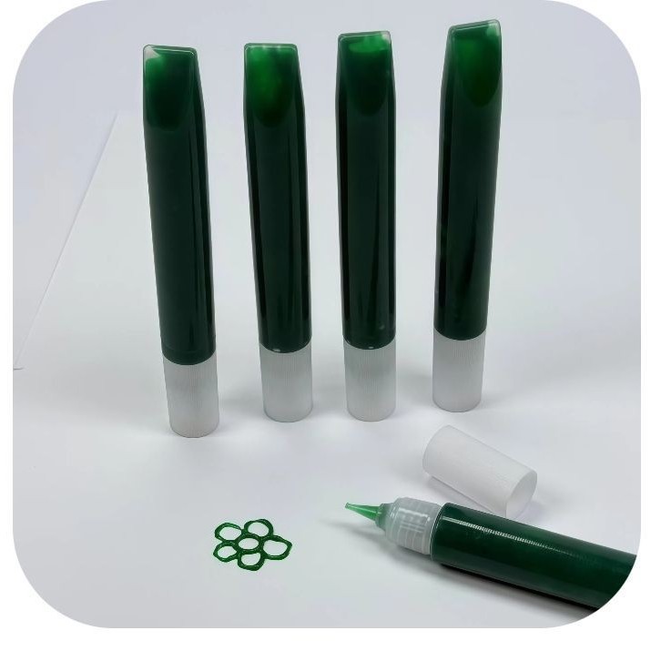 Dorado 3D estereoscópio lápiz di-vidrio pintura dorado y plata lápiz de acrílico transparente lápiz de acrílico impermeable