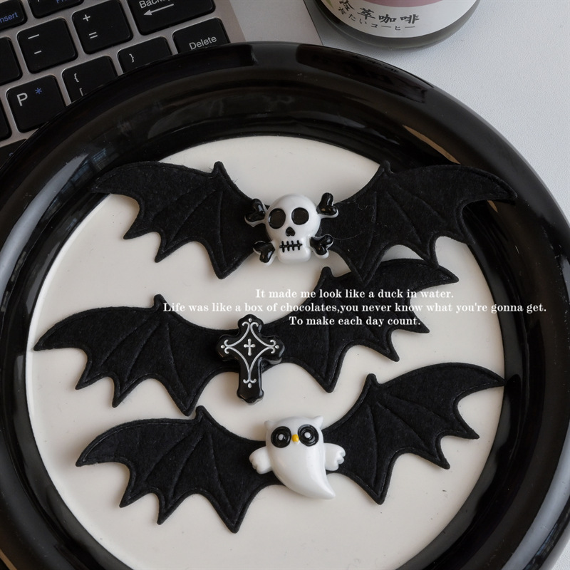 Skull Bat Hairpin Earth Cool y2k Spice Diablo lolita Ghost Wings Side Clip Harajuku Hairpin Soft Girl