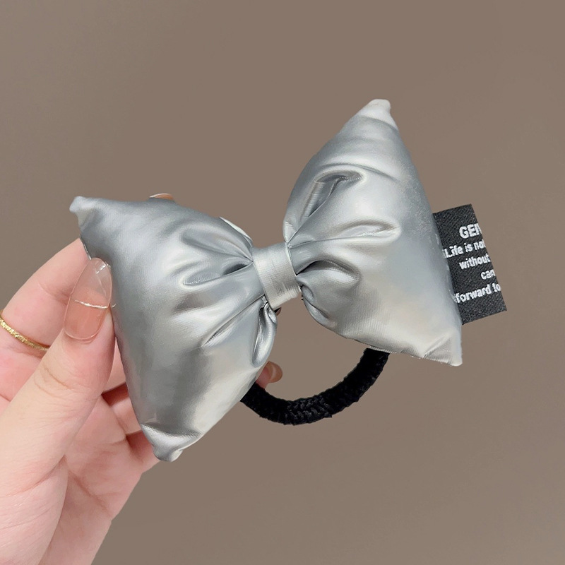 Cute Sweet Bow Knot Pu Leather Hair Clip Hair Tie display picture 4