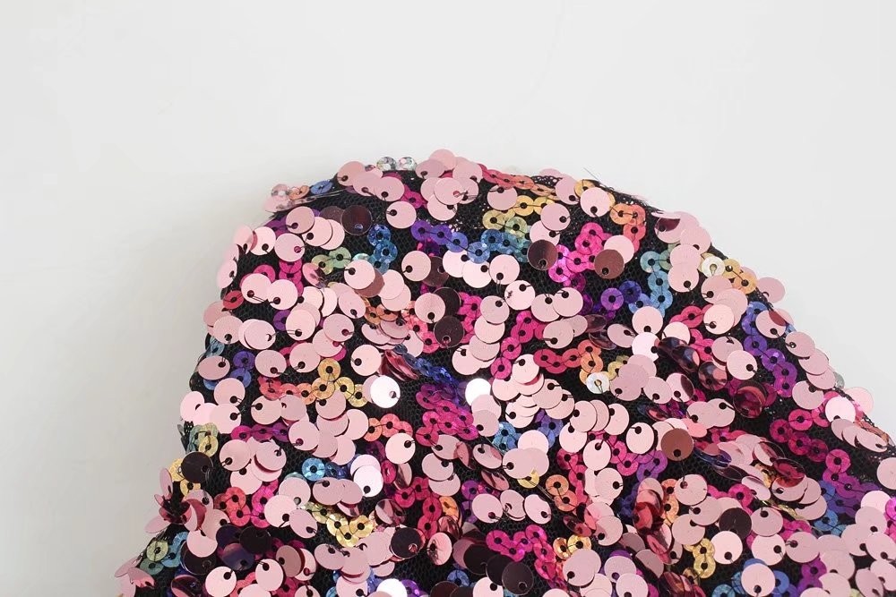 Damenbekleidung Damen Tube Top Design mit Pailletten im französischen Stil Kurzes Top_voghion.com