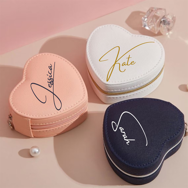 公主风心形首饰盒子耳饰品女高级感戒指项链耳环耳钉首饰品收纳盒