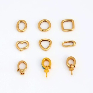 18K Gold Universal Clasp Accessories Thickened Clasp Pendant Gold Bracelet Necklace Pearl Clasp Plain Gold Diamond High-End Clasp