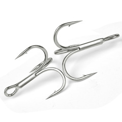 Three hooks, bright tin fish hooks with barbed three anchor hooks, twice reinforced high carbon steel lure hooks, fishing gear wholesale