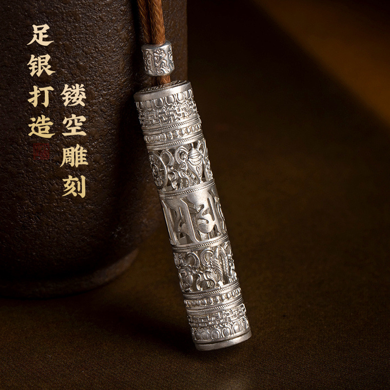 펜던트 남성과 여성처럼  여덟 조디악 자연 생활 6 자 단어 보이드 히든 보살 PUXIAN BUDDHA 목걸이 생일 선물