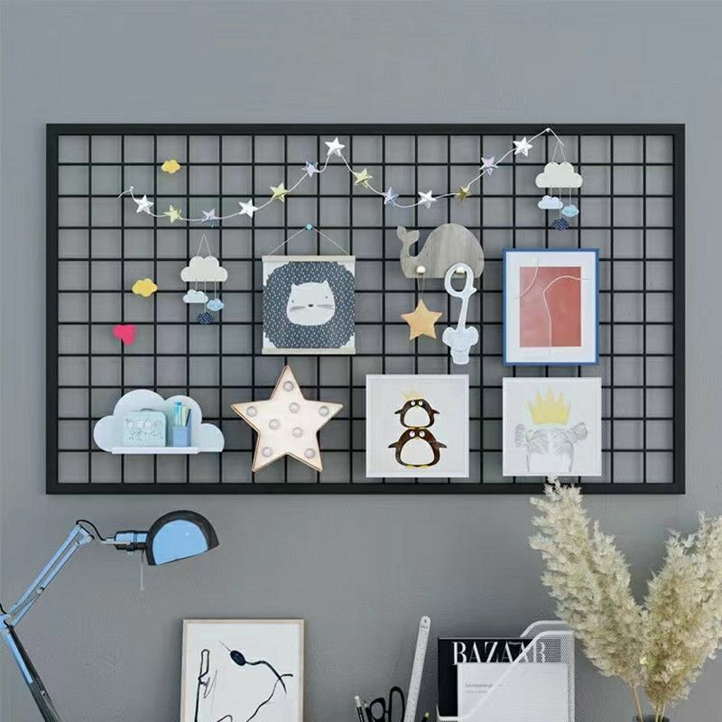 Rejilla de almacenamiento cuadrada - Para colgar en pared sin perforar, ideal para tiendas, puestos y centros comerciales, decoración y organización image 2
