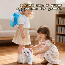 跨境玩具毛绒公仔电动狗狗小猫兔子行走发声仿真电子宠物儿童玩具