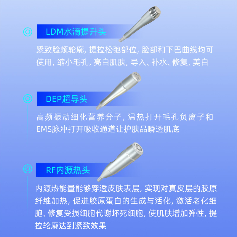 无创透皮美雕水光仪脸部按摩器超声波提拉紧致淡化细纹皮肤导入仪|undefined