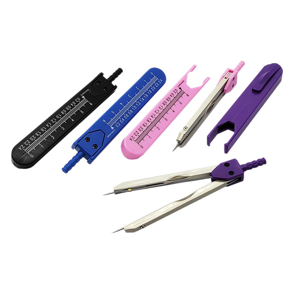 Measuring Compass for Electrocardiogram with Scale, Medical Student Compass, Angle Ruler, Engraved Drawing Medical Tool