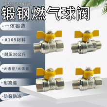 不锈钢锻钢4分燃气球阀门内外丝双外丝高压高温防冻裂天然气专用