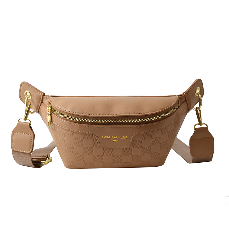 Bolso de pecho a cuadros estilo superventas transfronterizo para mujer, nuevo modelo 2025, riñonera multifuncional, bandolera de un solo hombro, casual y versátil.