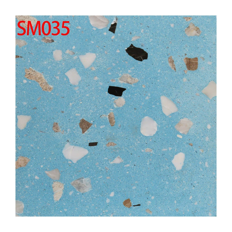 Нетканые терраццо-панели, современные цветные терраццо-плитки для пола, большие частицы, для школ и торговых центров