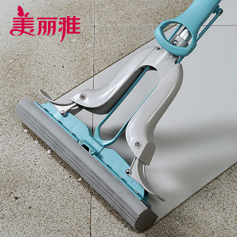 Meiliya Flying Wing Rubber Cotton Floor Mop Type 38 Household Cleaning Aluminum Alloy Rod Rubber Cotton Mop