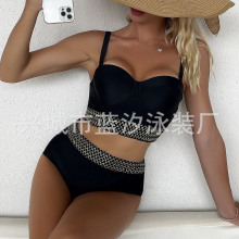 2022�¿�Ȼ���W��Ӿ�º�ɫ�ӗlbikini�W�t�����@��Ӿ��Ů�S��