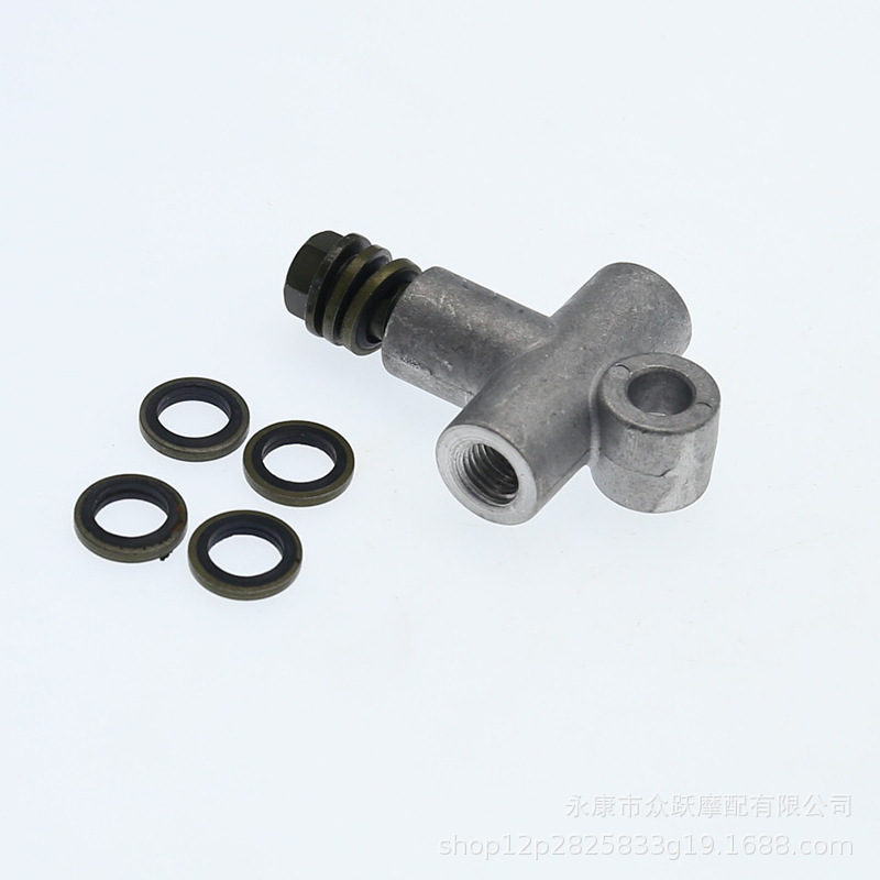 Motorcycle Electric Tricycle Double Disc Brake Oil Pipe Tee Joint Double Caliper Brake Oil Pipe Tee Adapter