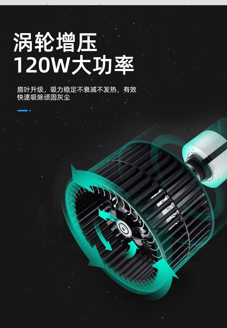 Car Vacuum Cleaner, Home Pet Cat Hair Suction Device, Wireless Multi-Functional Car Vacuum Cleaner, High-Power Dry and Wet Dual-Use