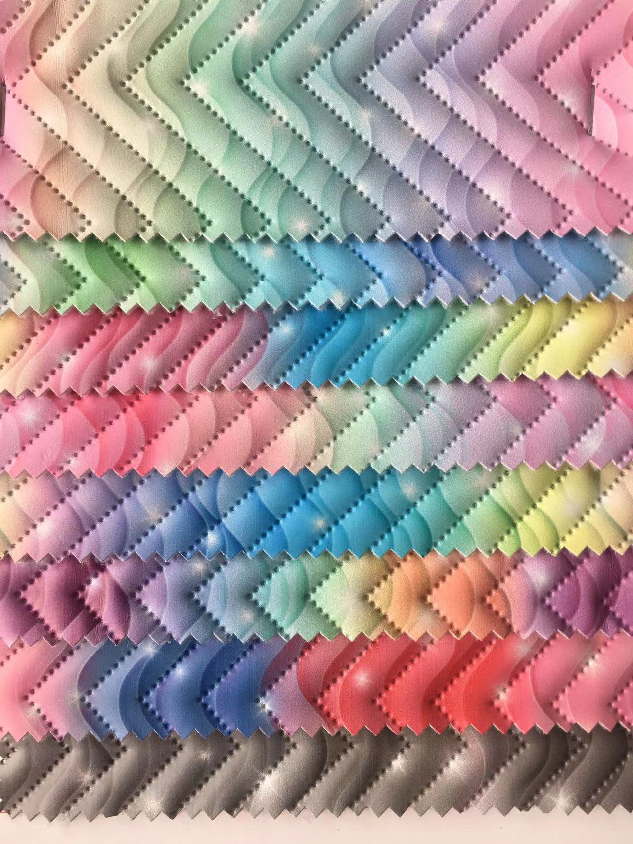 七彩满天星压花C-148现货供应 箱包 化妆箱 笔记本原材料皮革